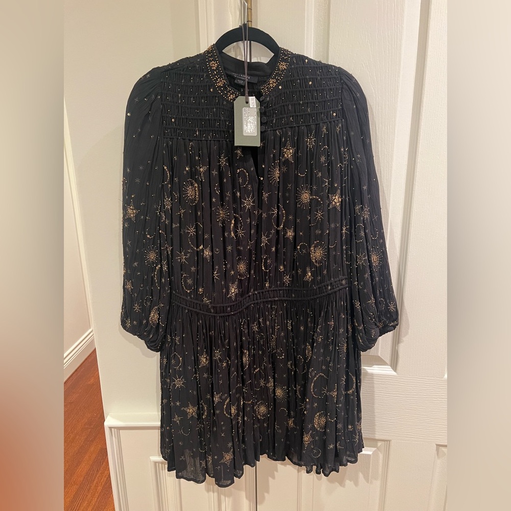 All Saints Beaded Constellation Isobella Selene Dress